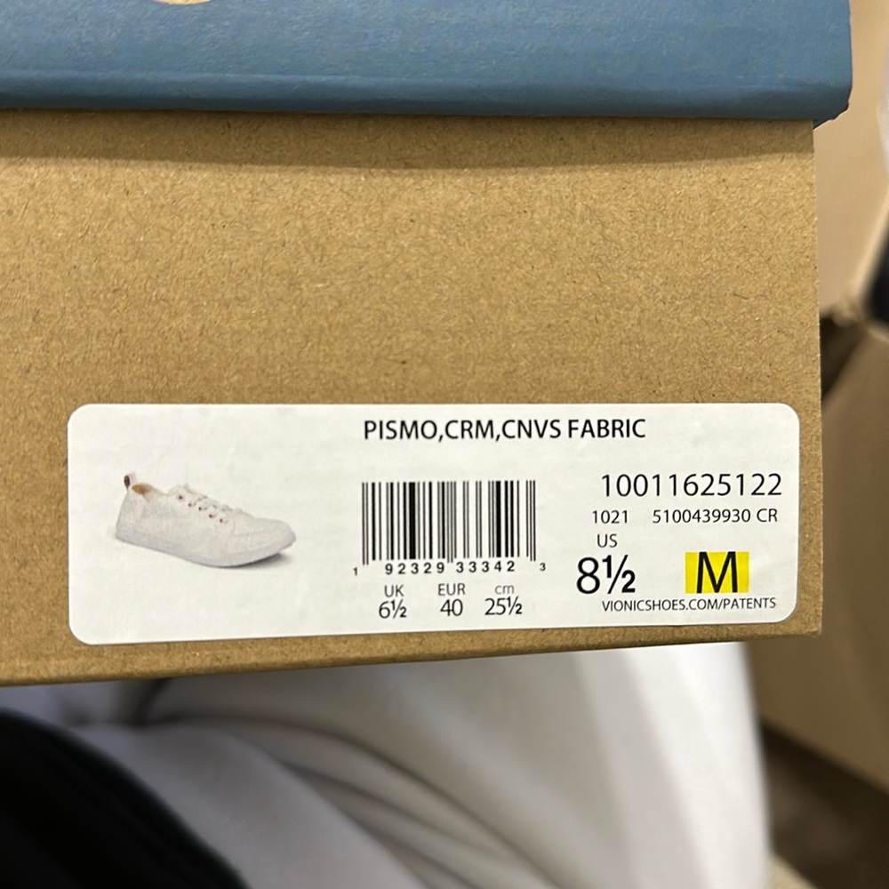 Fabric white shoes